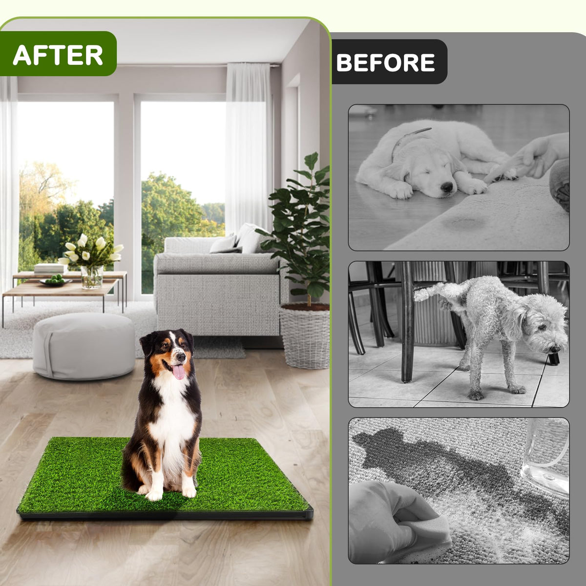 34''X23'' Artificial Turf Dog Grass Pad with Tray V395