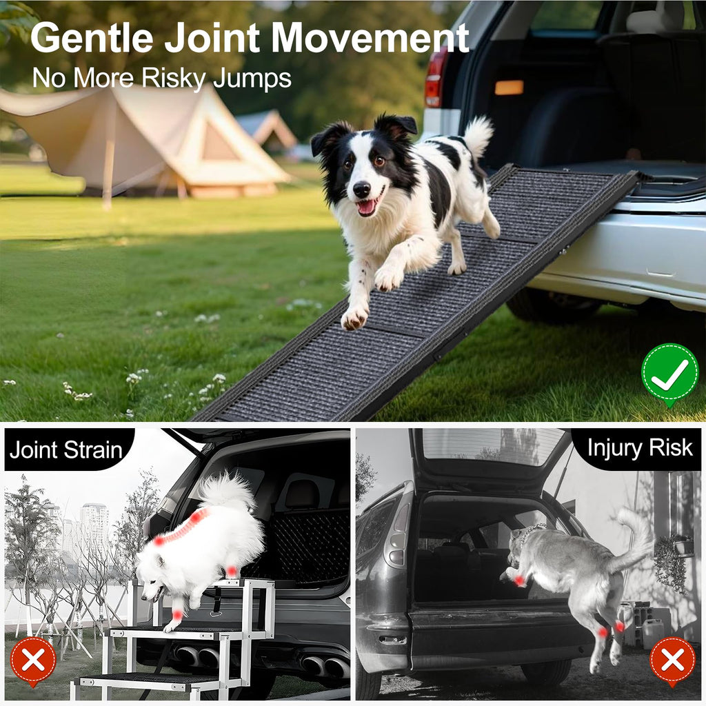 63" L × 17" W Lightweight Foldable Dog Ramp J35177