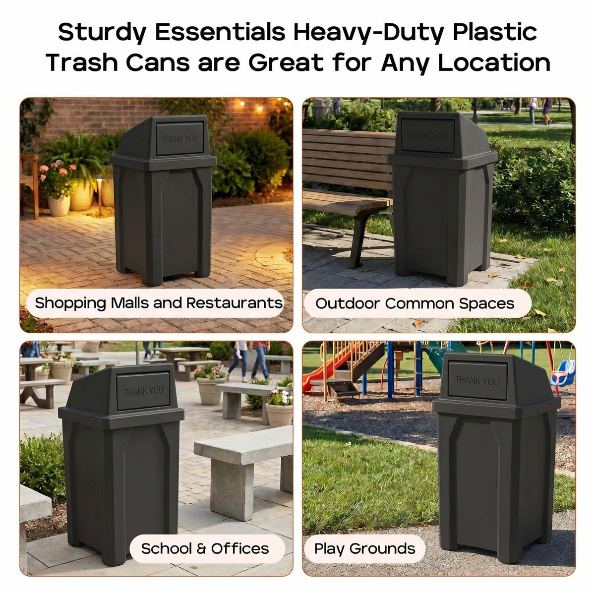 32 Gallon Outdoor Trash Can with Lid G8539