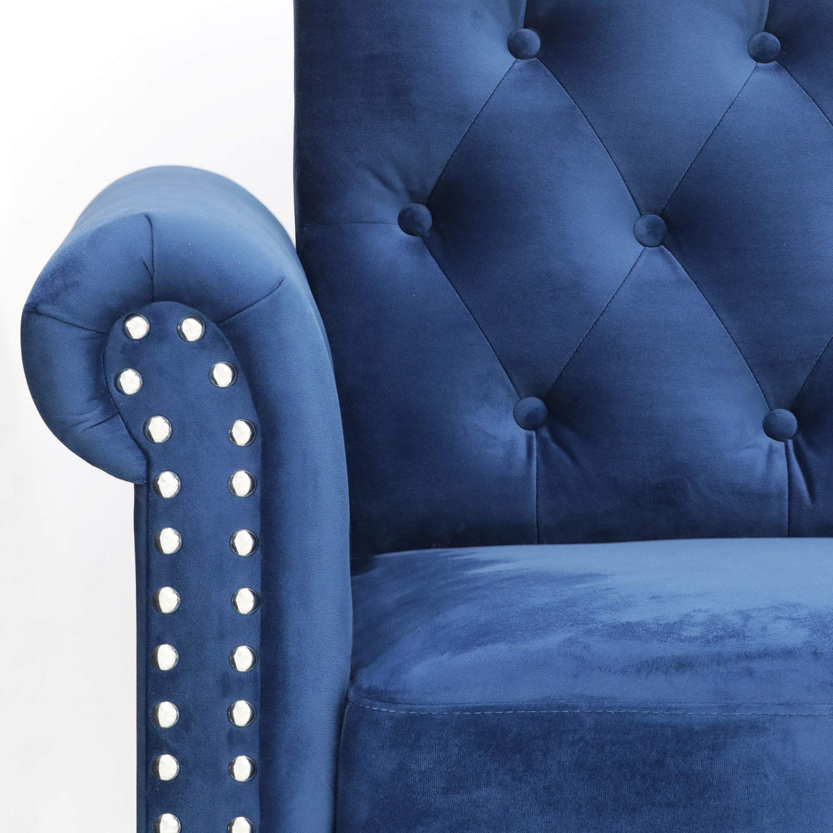 Navy Velvet 2-Seater Loveseat Sofa N4049