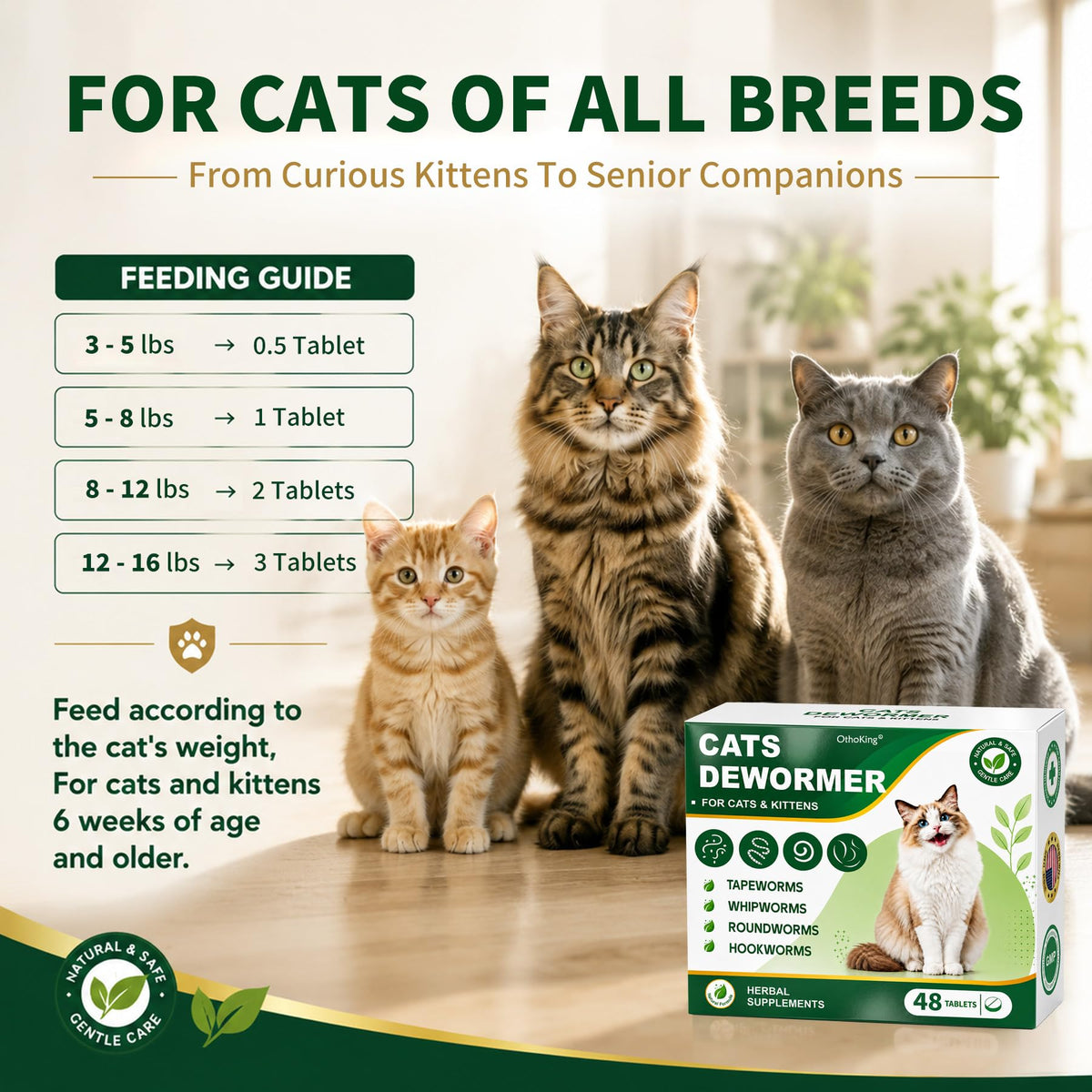 Cat Dewormer Tablet 48 Tablets S921