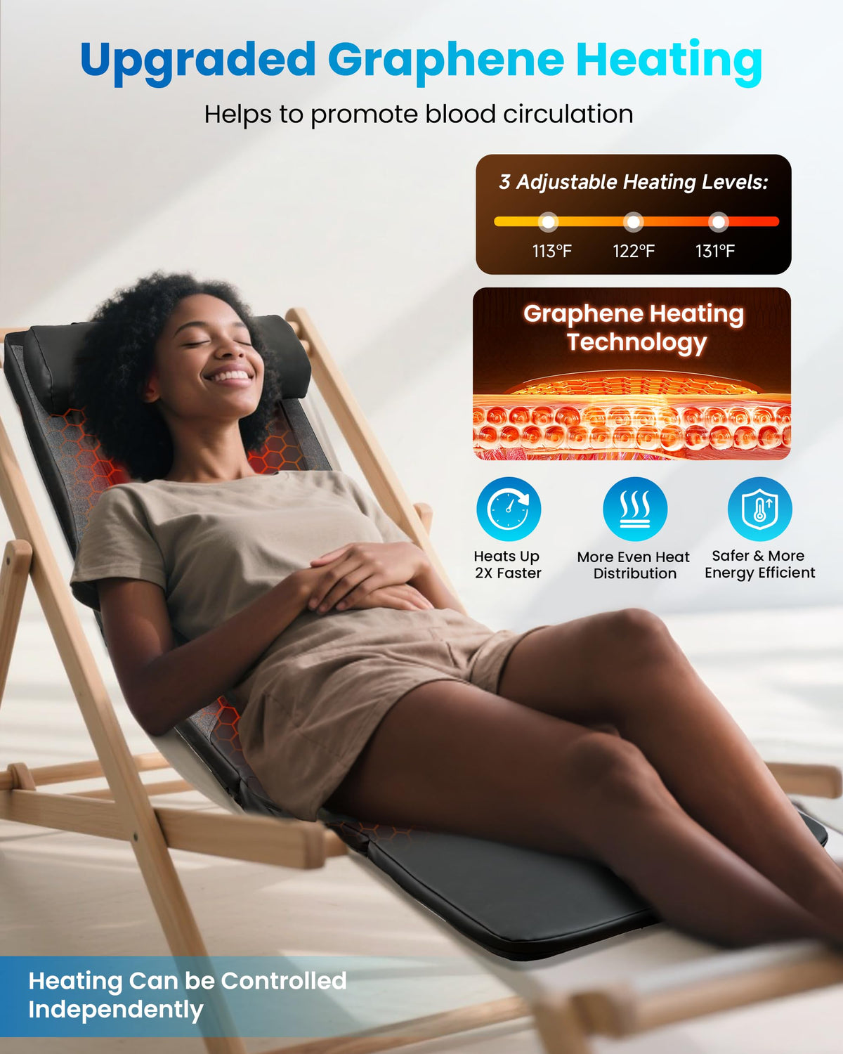 Full Body Massage Mat with Heat K8170