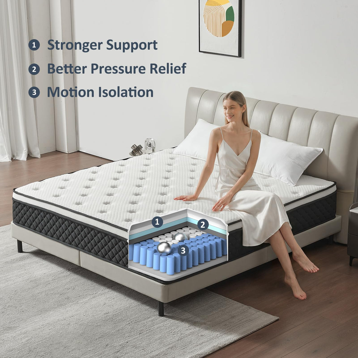 Full Size 12 Inch Pocket Spring Mattress Q985090