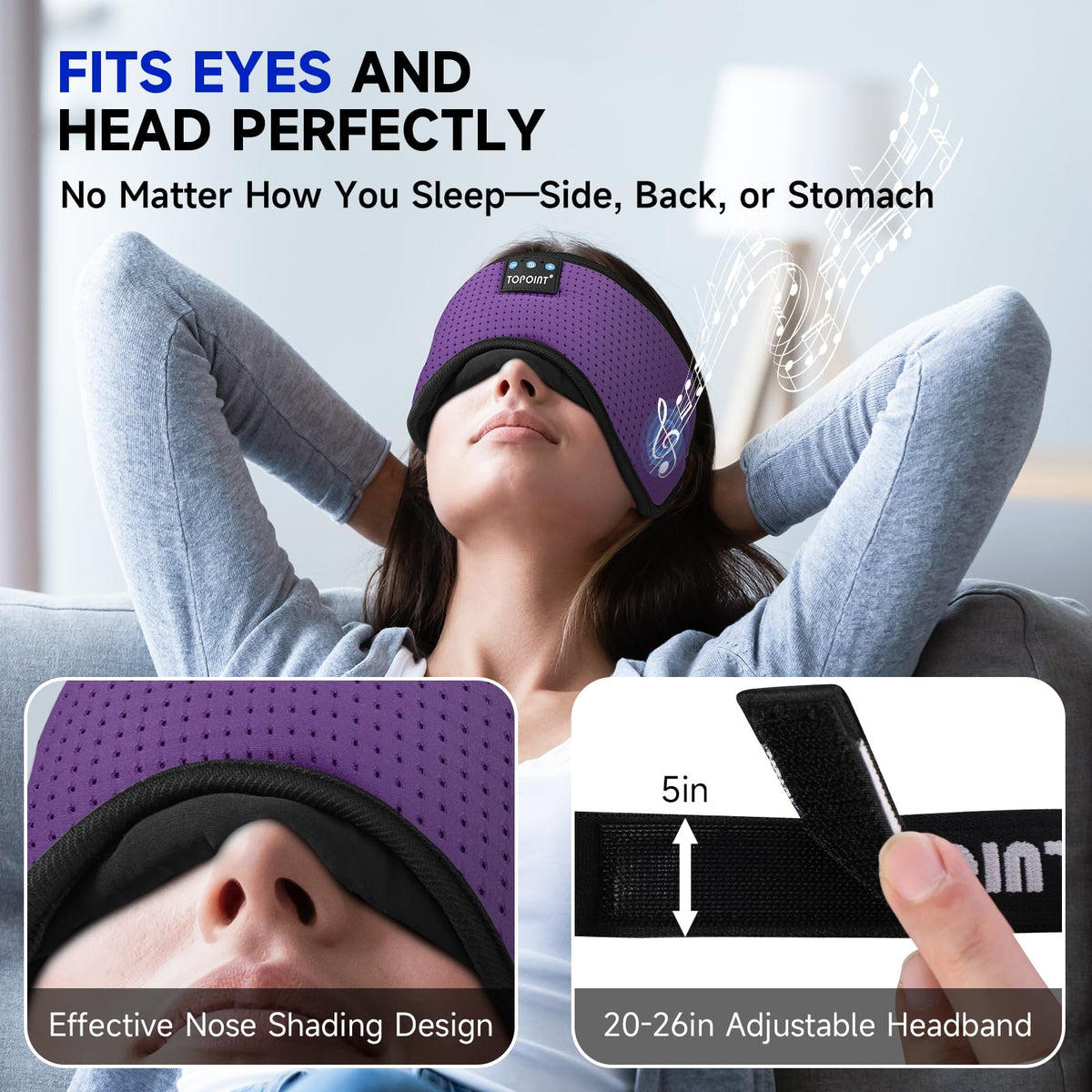 Silk Bluetooth Sleep Mask with Headphones G88328