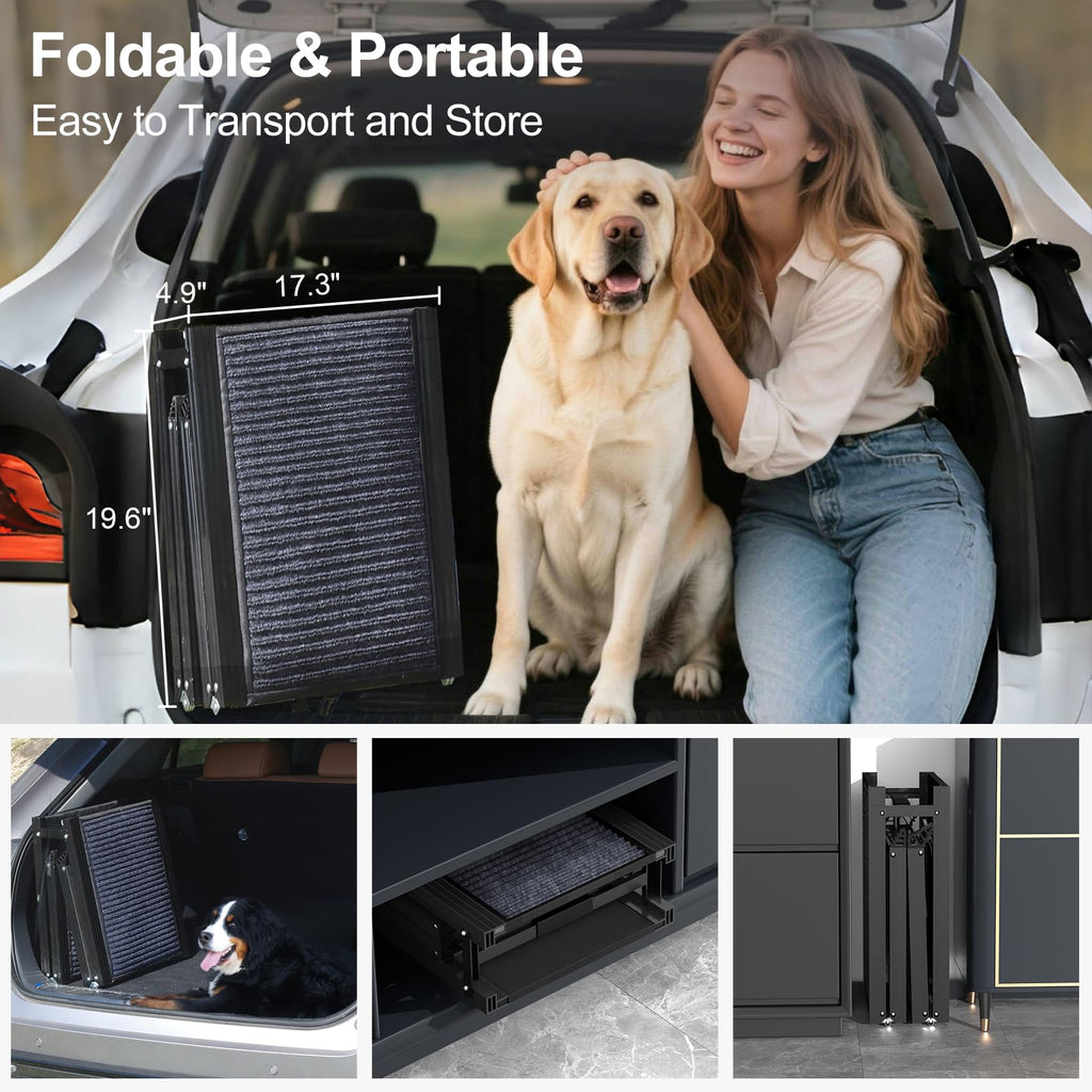 63" L × 17" W Lightweight Foldable Dog Ramp J35177