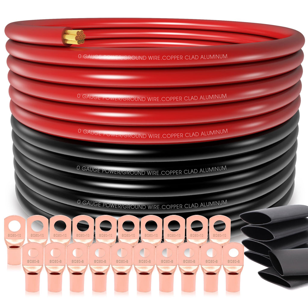 1/0 Gauge Battery Cable with Lugs C45252