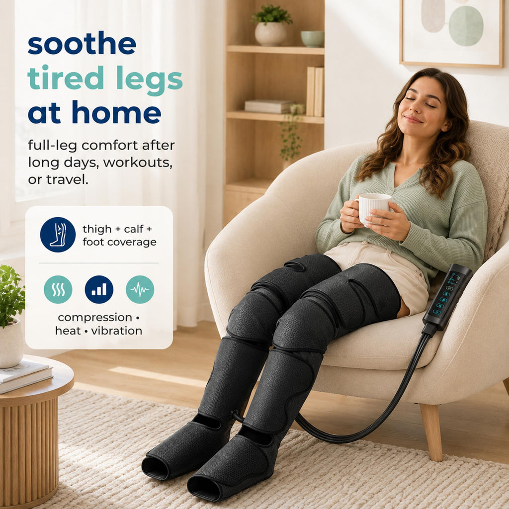 Air Compression Leg Massager with Heat and Ice Pack X32646