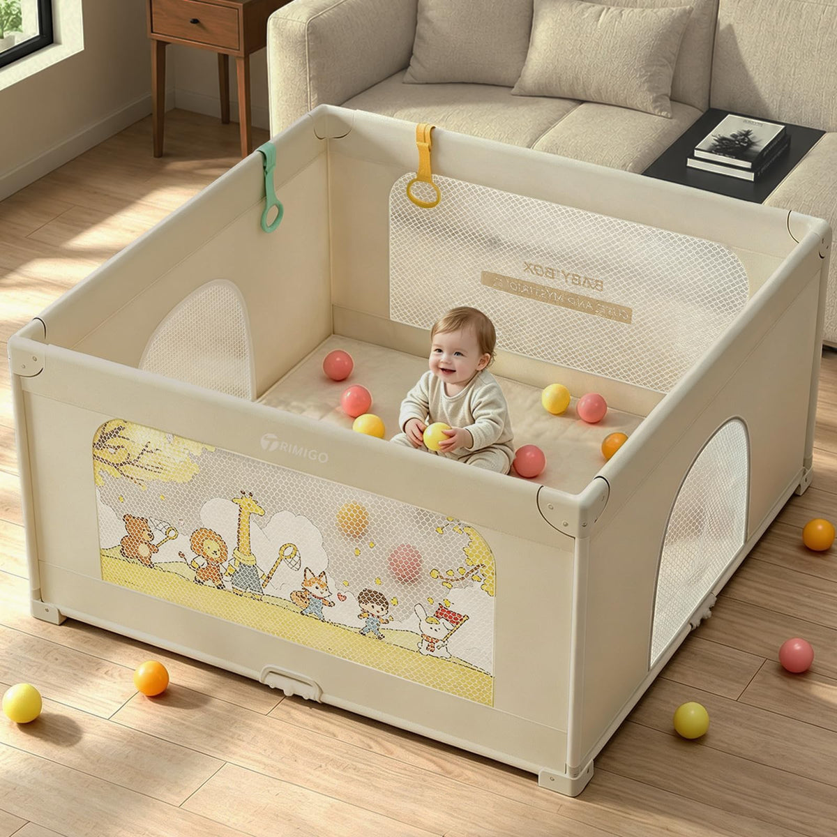 50"x50" Foldable Baby Playpen with Mat N405