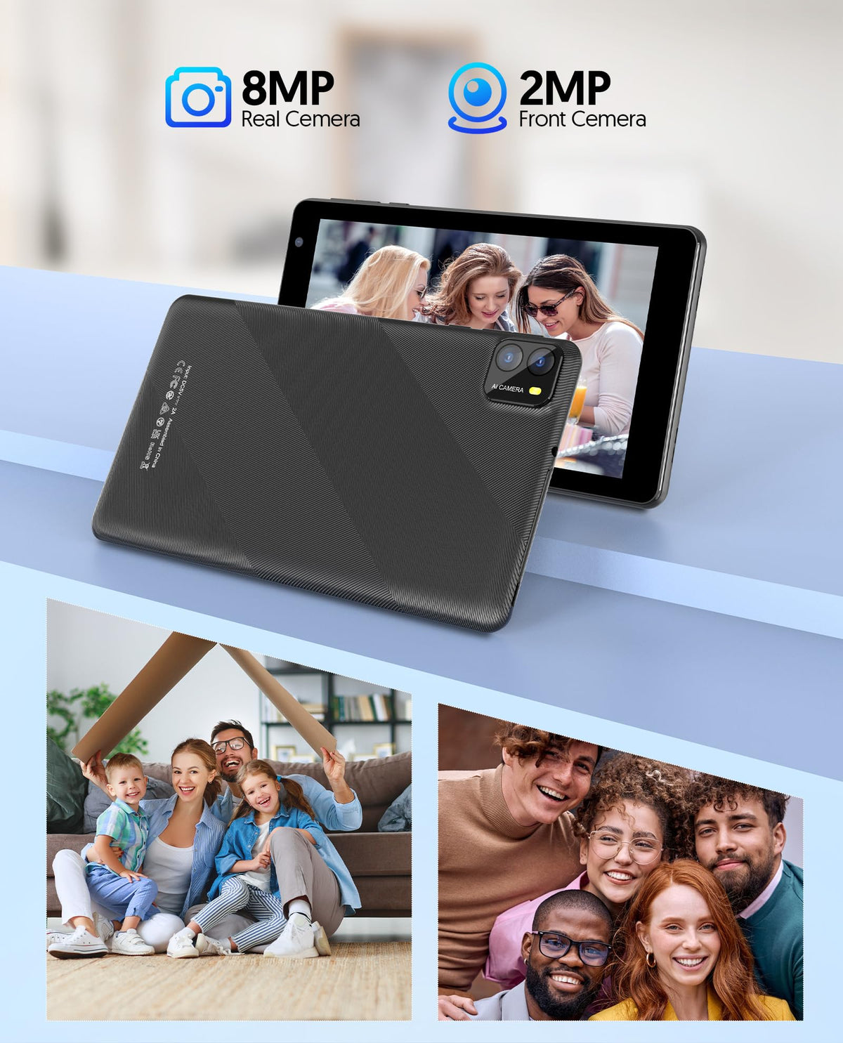 7 Inch Android 14 Tablet 8GB RAM 64GB ROM Black L281610