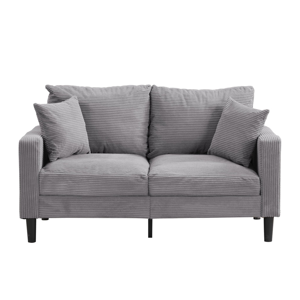 Light Gray Upholstered 2 Seat Loveseat Sofa A61922