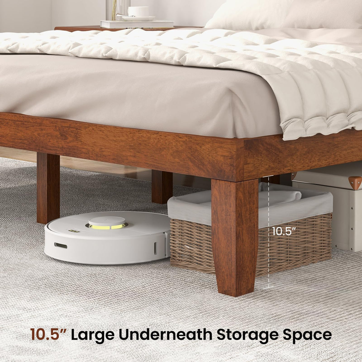 14 Inches Wood Platform Bed Frame King Size R594