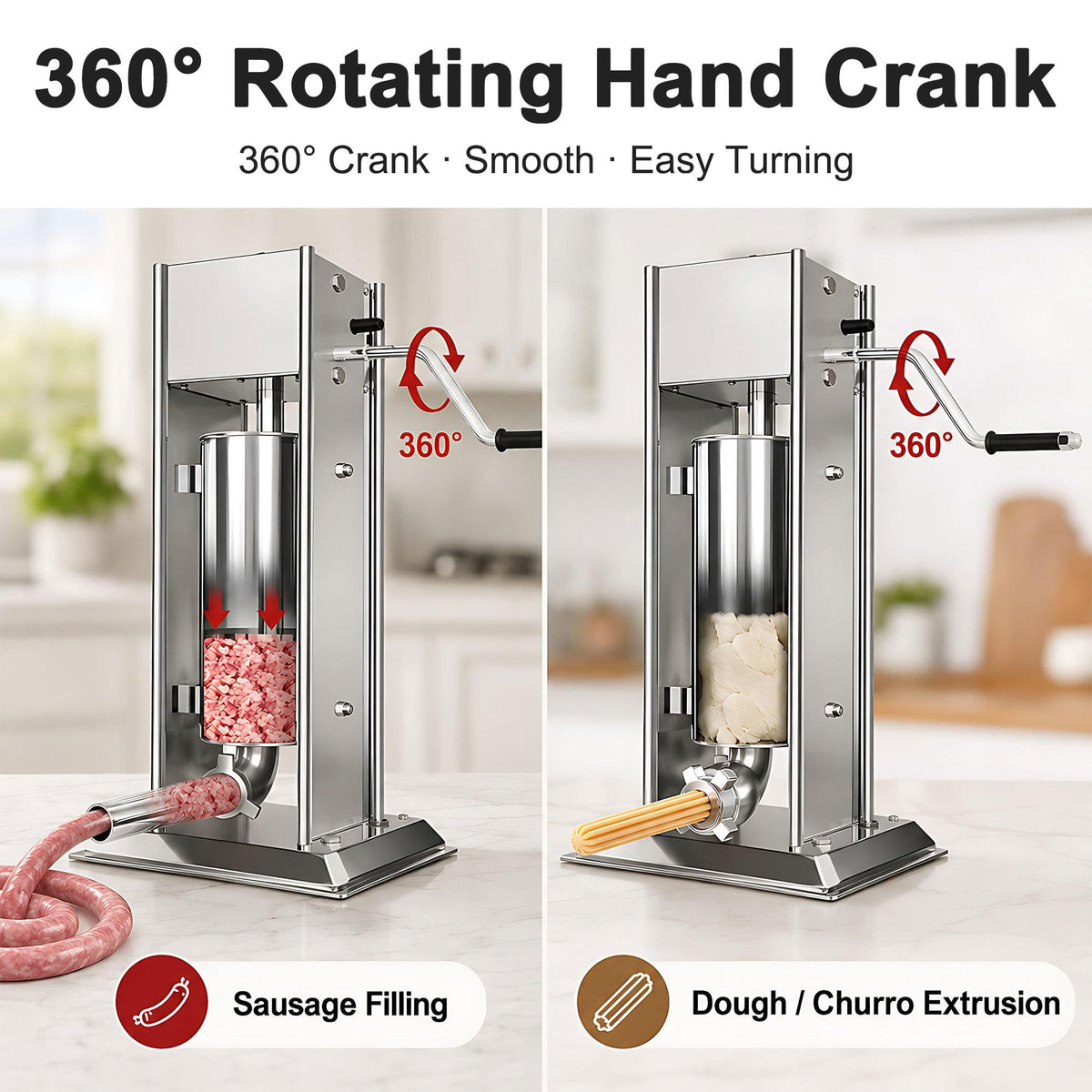 Stainless Steel Vertical Sausage Filler & Churro Press F563
