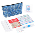Mini Mahjong Set with 166 Blue Tiles, 4 Racks & Bag F7446