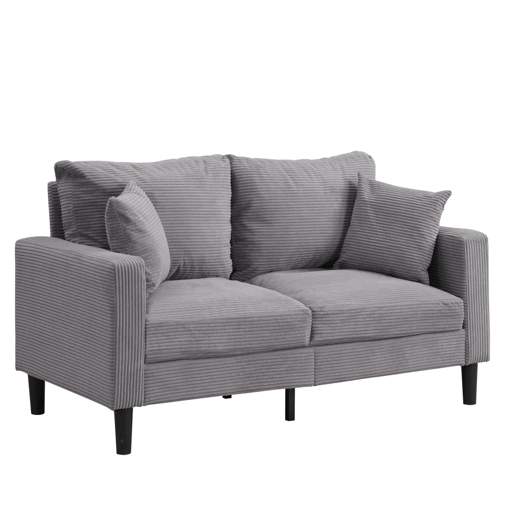 Light Gray Upholstered 2 Seat Loveseat Sofa A61922