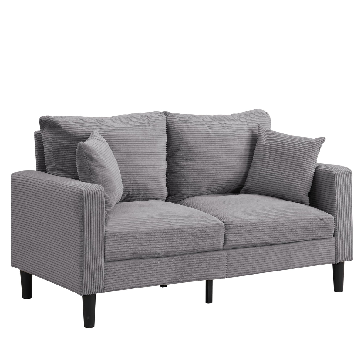 Light Gray Upholstered 2 Seat Loveseat Sofa A61922