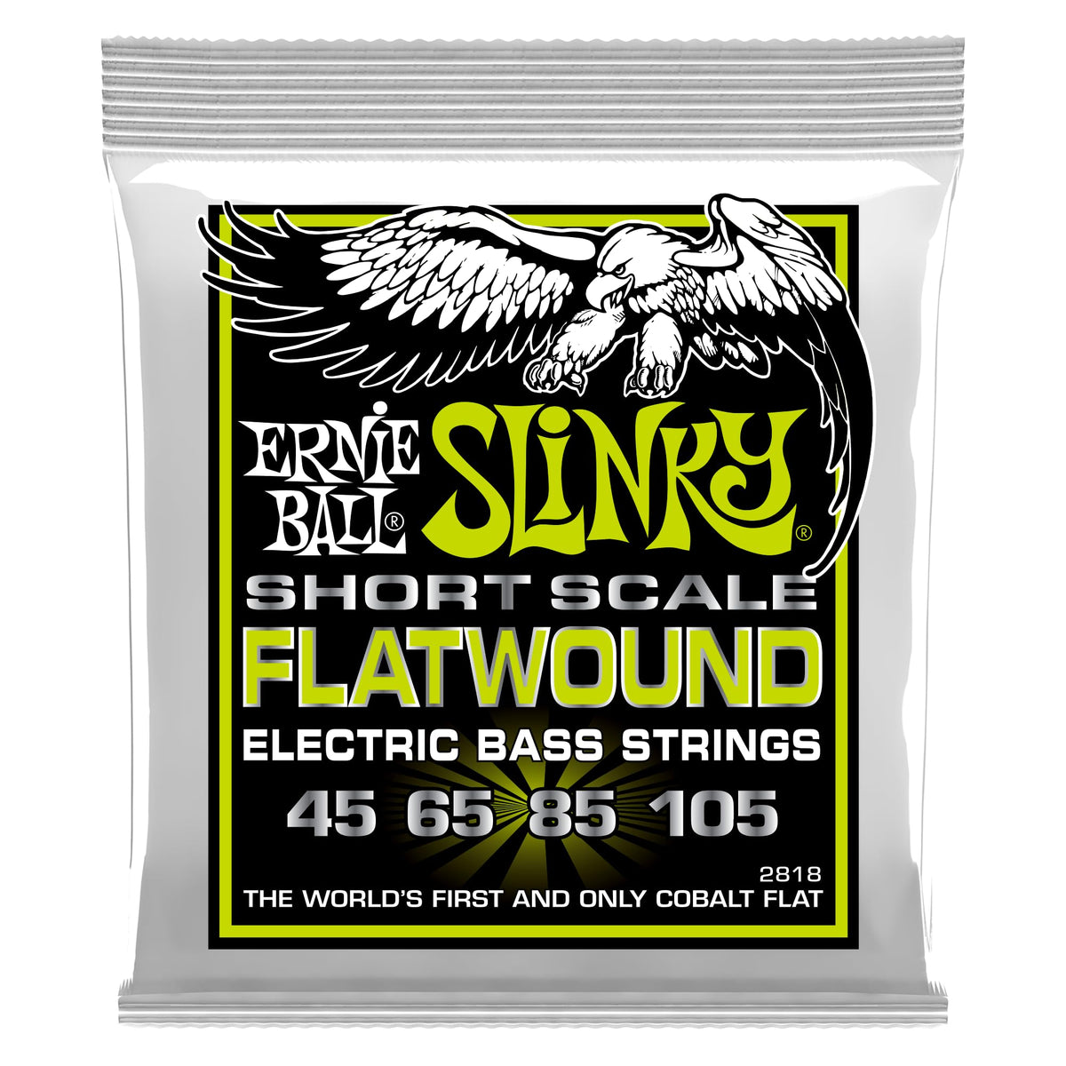 Flatwound Short Scale Electric Bass Strings 45-105 Gauge N79374
