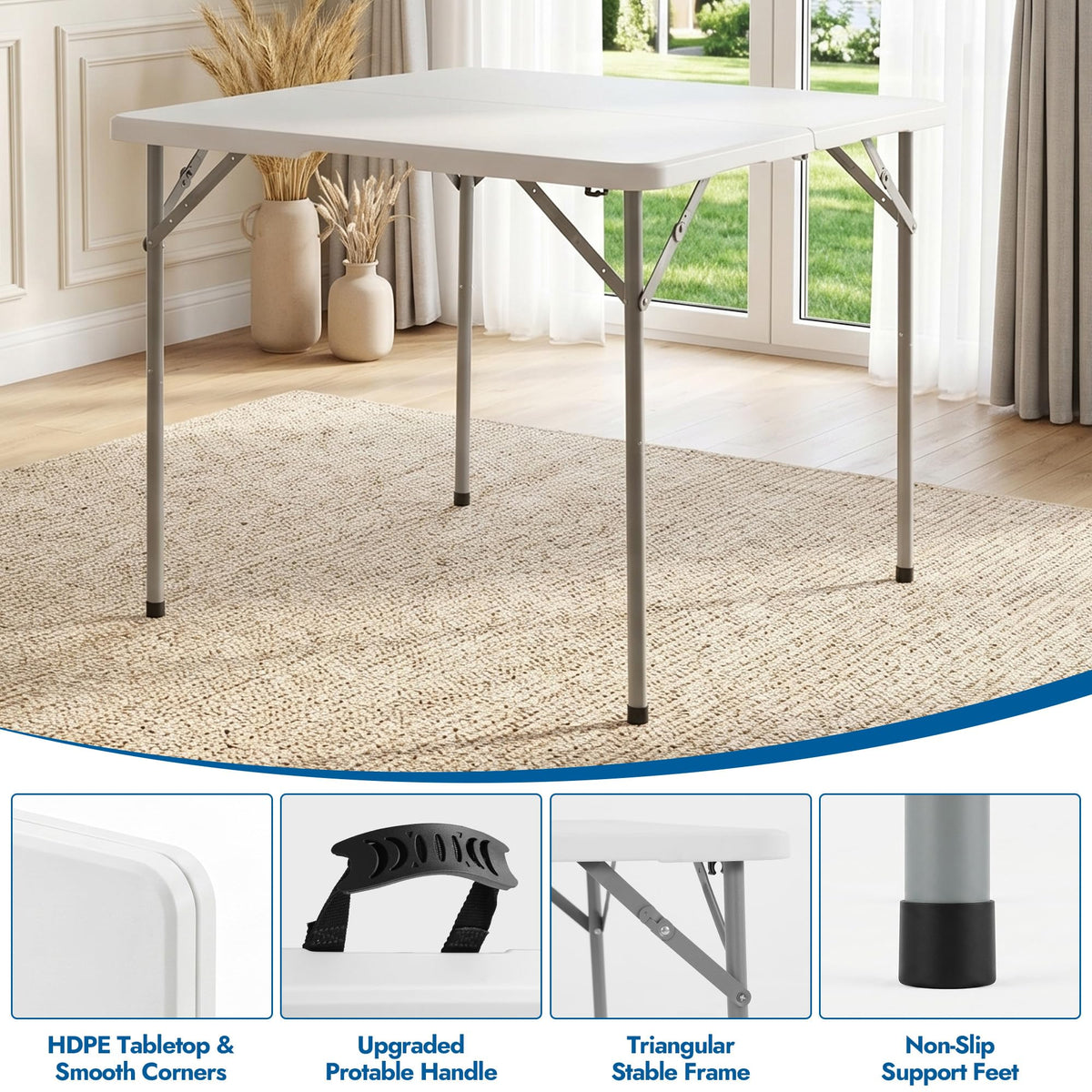 34Inch Square Folding Card Table Z207