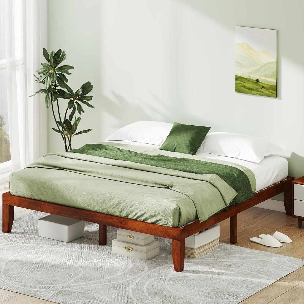 14 Inches Wood Platform Bed Frame King Size R594