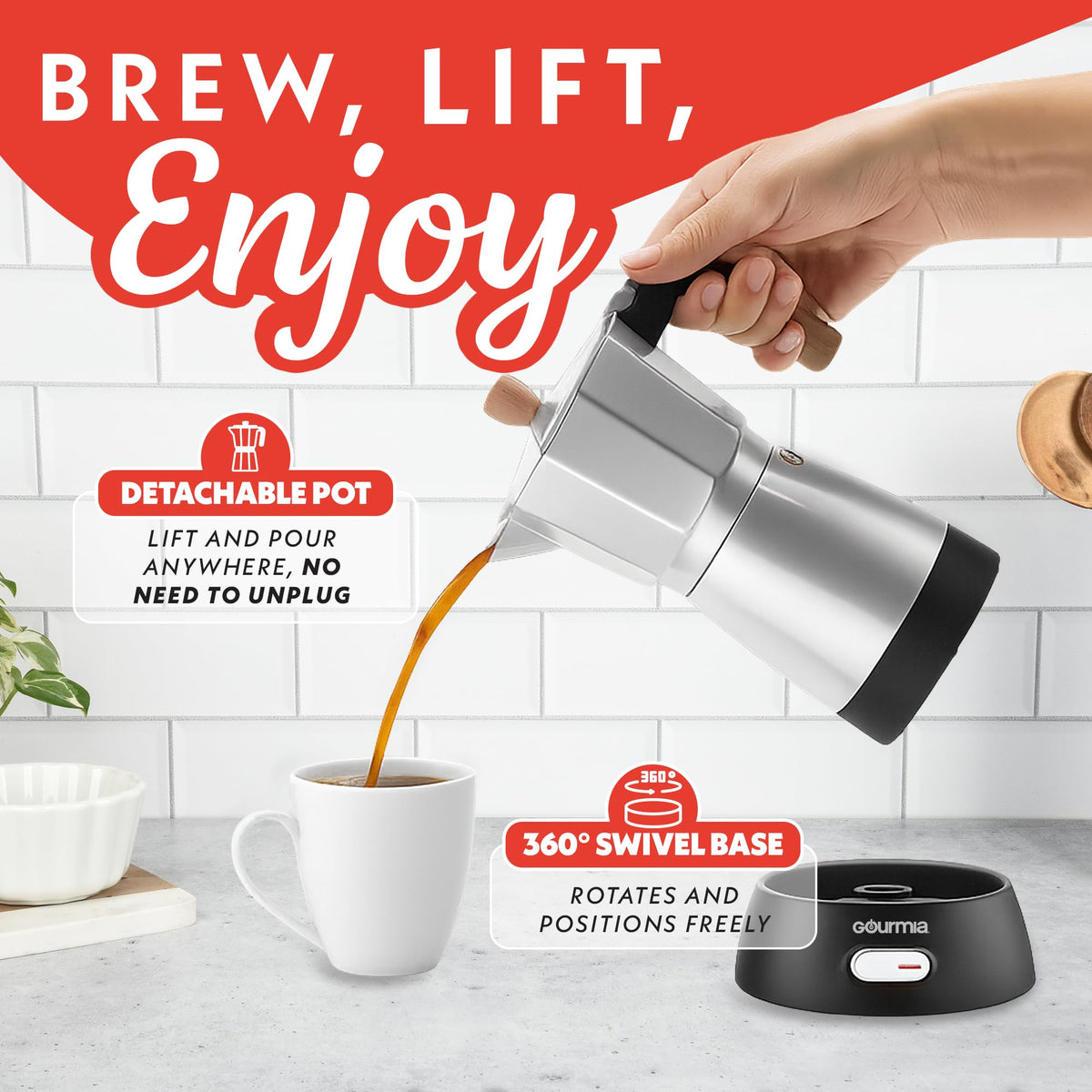 6 Shot Electric Moka Pot Espresso Maker K316