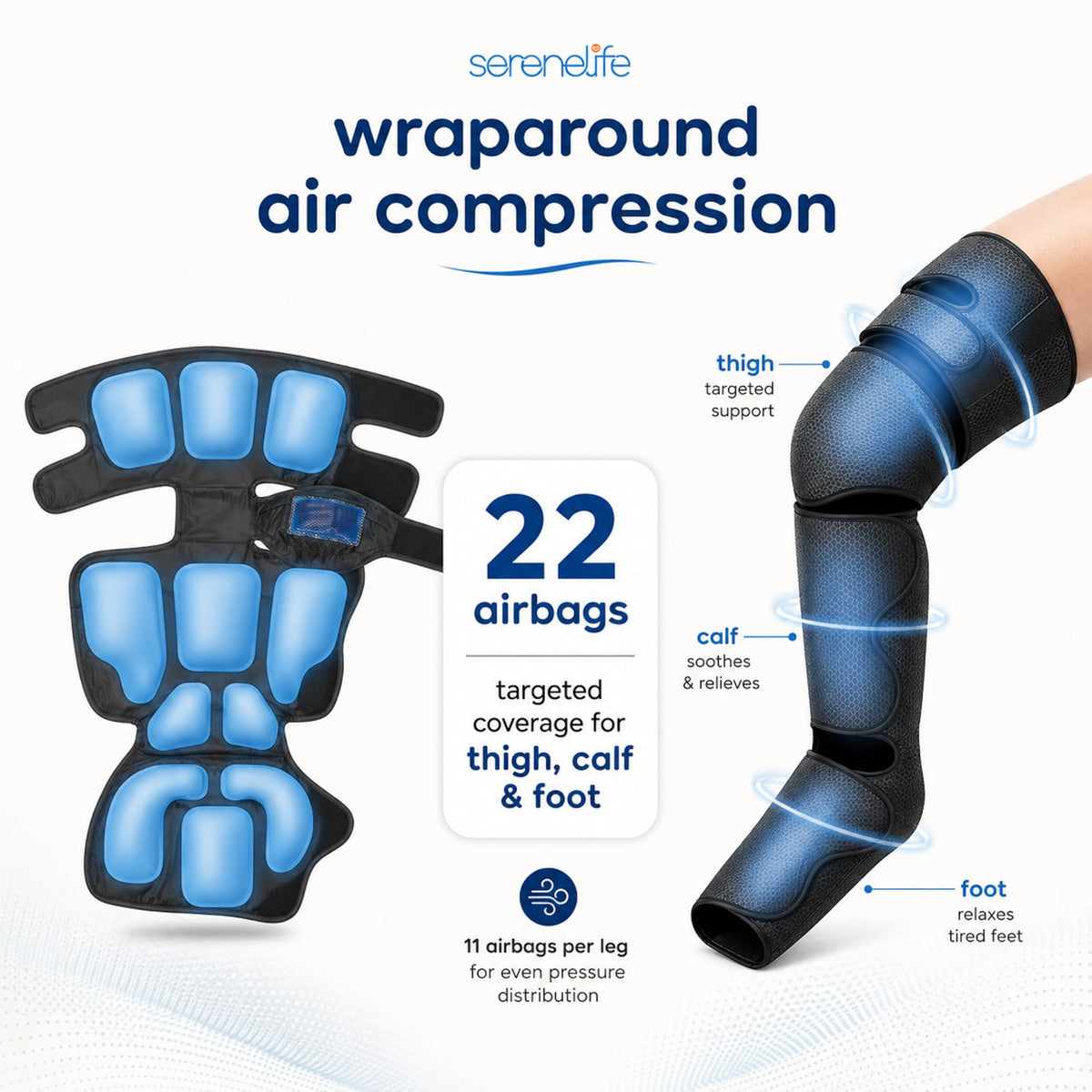 Air Compression Leg Massager with Heat and Ice Pack X32646