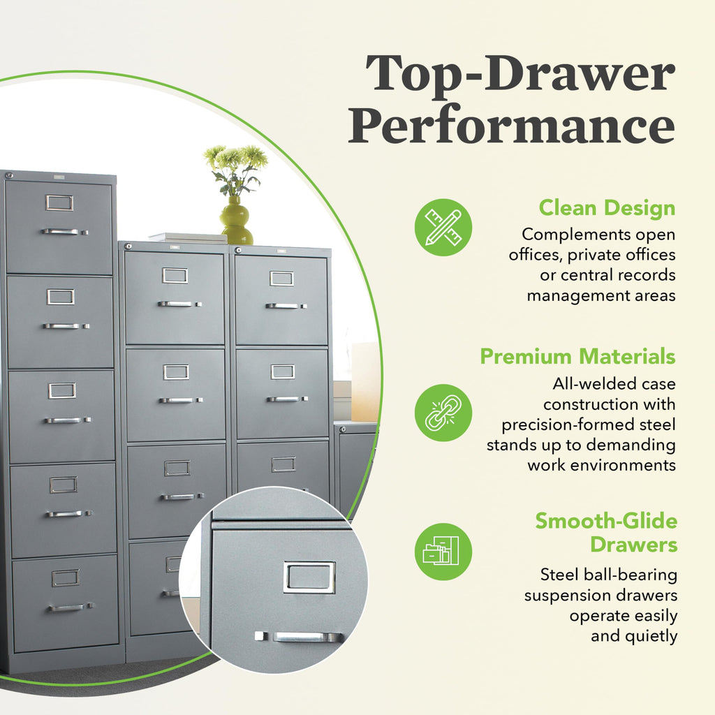 Black 4 Drawer File Cabinet Q530366