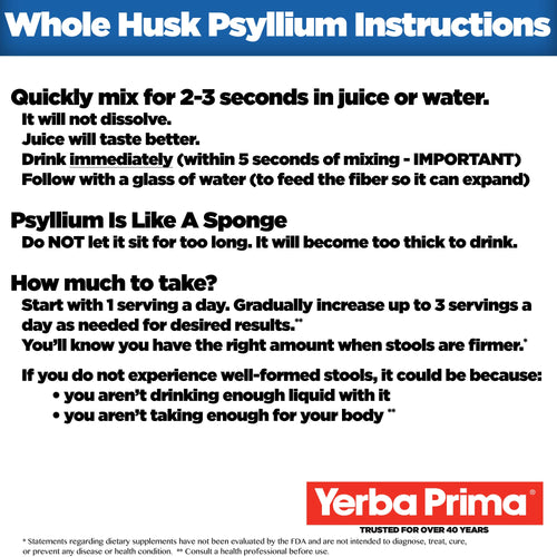 12 Ounce Psyllium Husk Fiber Supplement M4001