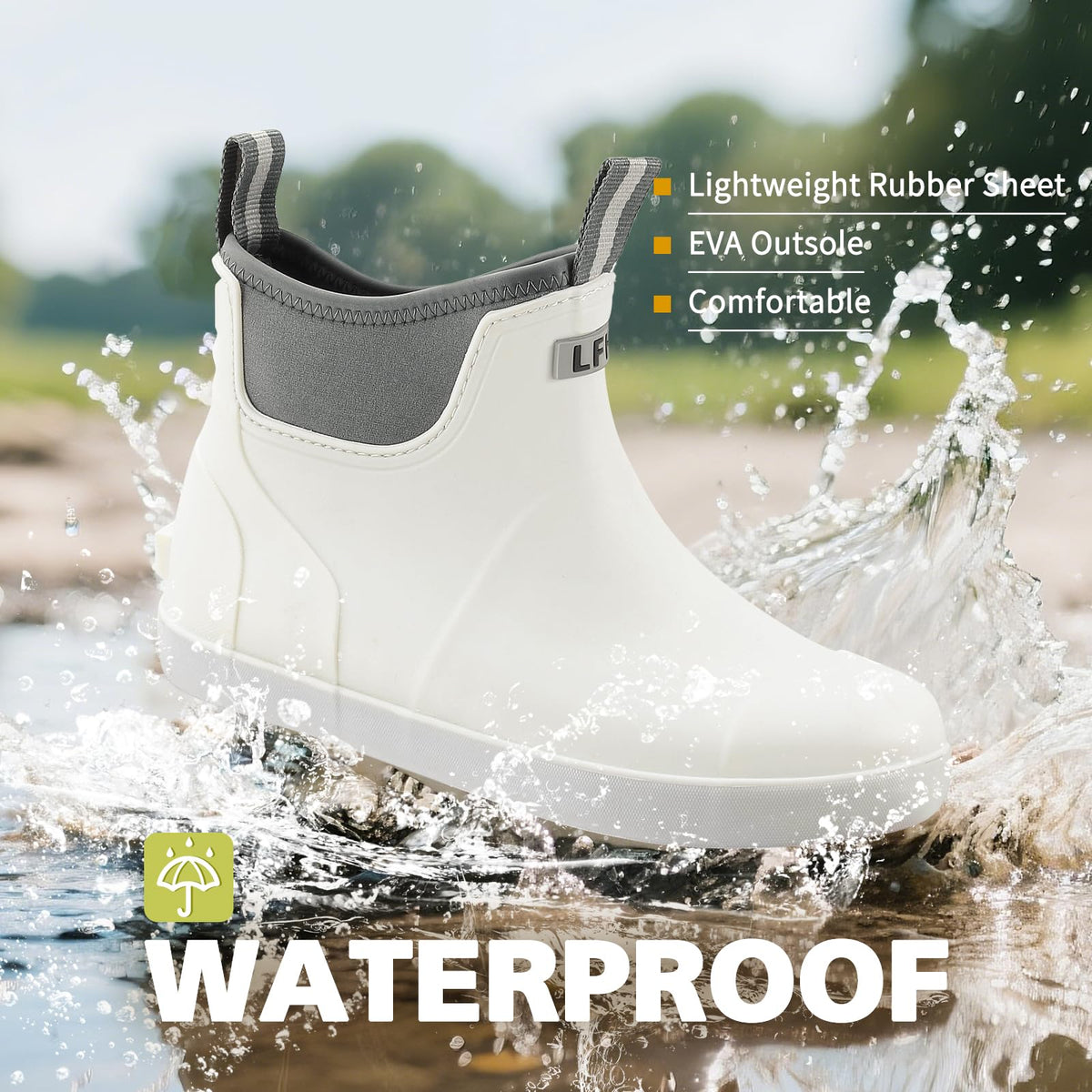 Waterproof Ankle Rain Boots B7477