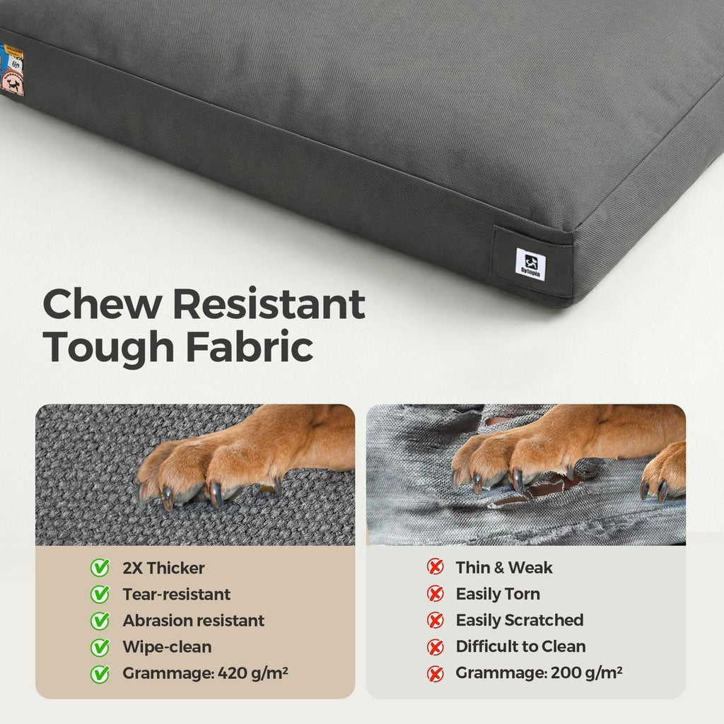42 Inch Chew Proof Waterproof Washable Dog Bed Dark Grey C517590