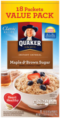 Instant Oatmeal Maple Brown Sugar 18 Count Pack of 4 T3392