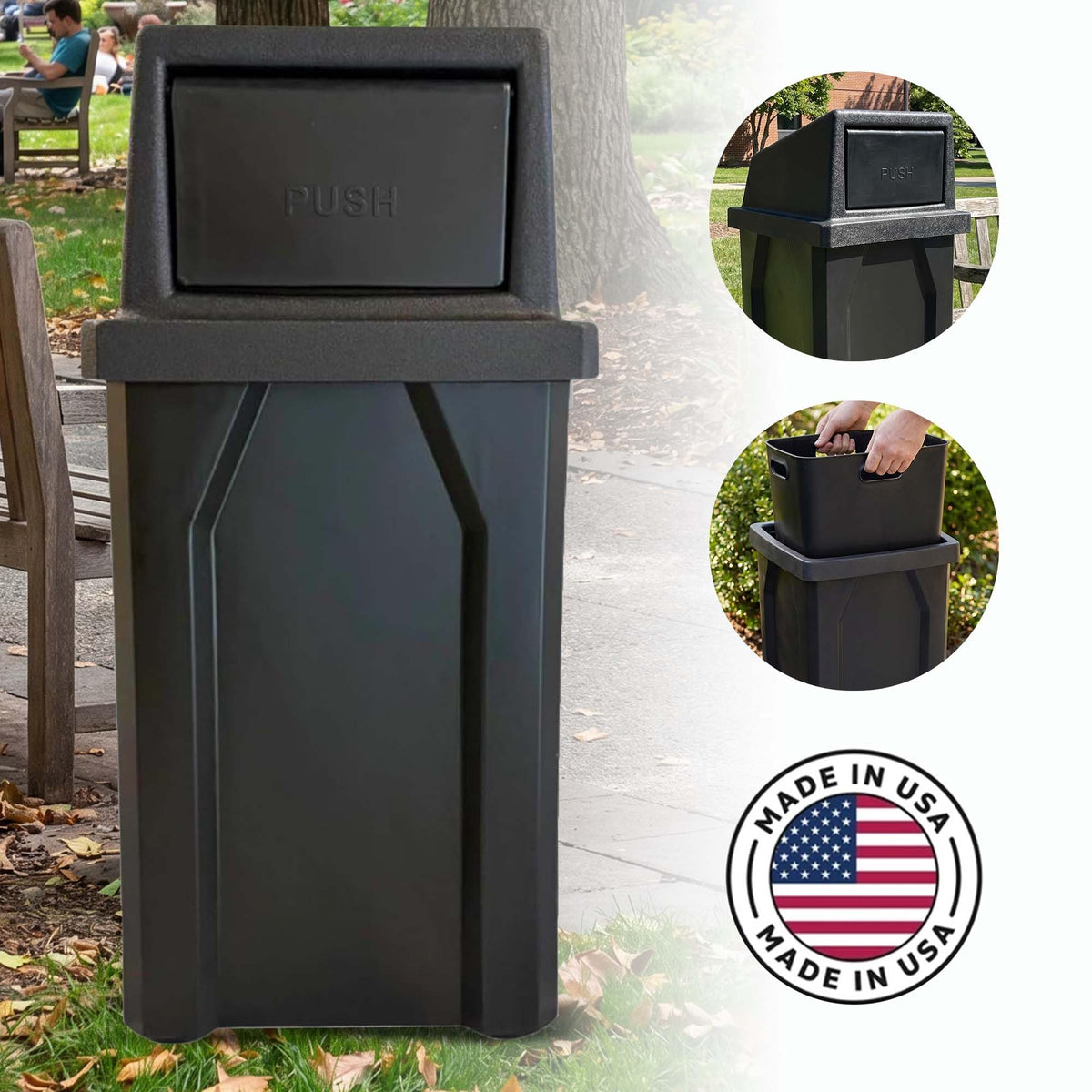 32 Gallon Outdoor Trash Can with Lid G8539