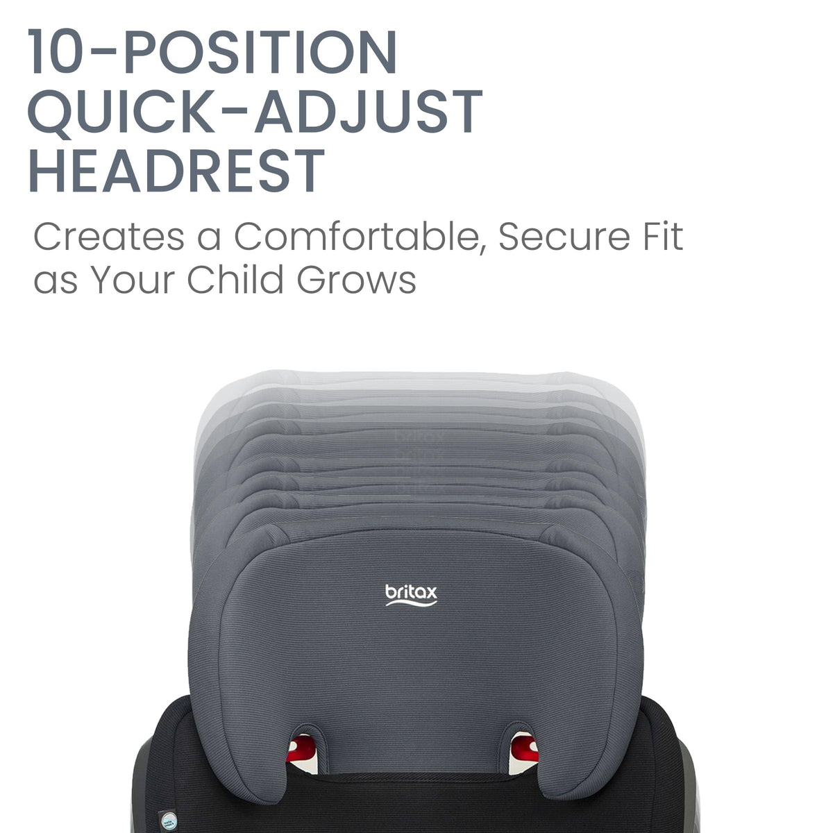 Black Backless Belt-Positioning Booster Seat A5525