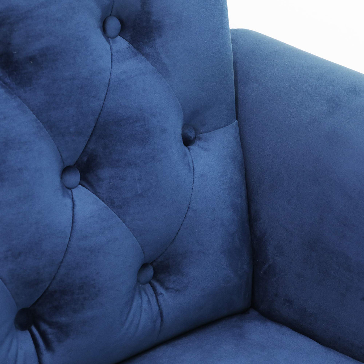 Navy Velvet 2-Seater Loveseat Sofa N4049