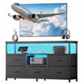 55 Inch Dresser TV Stand with Fabric Drawers X445377