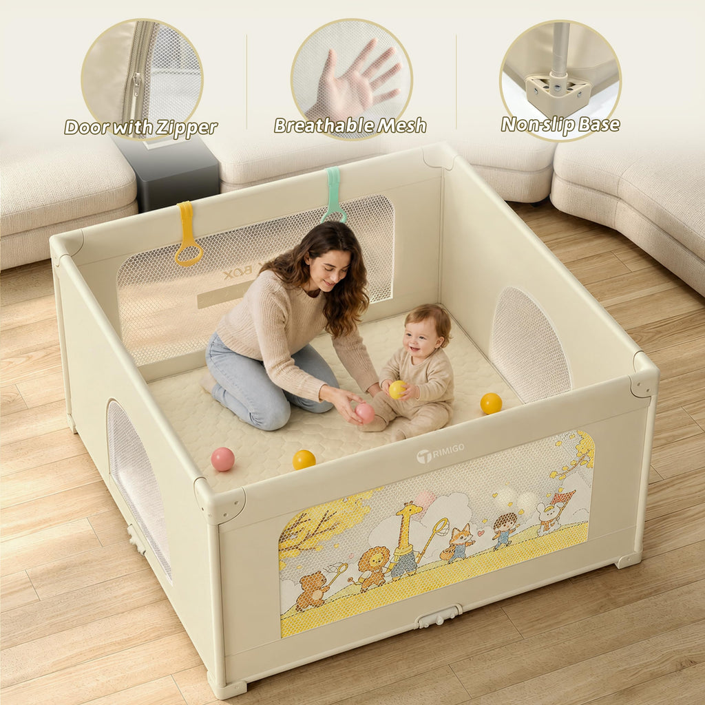 50"x50" Foldable Baby Playpen with Mat N405