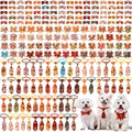 200 Pcs Dog Bow Ties Collars Set V90108