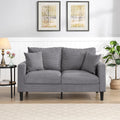 Light Gray Upholstered 2 Seat Loveseat Sofa A61922