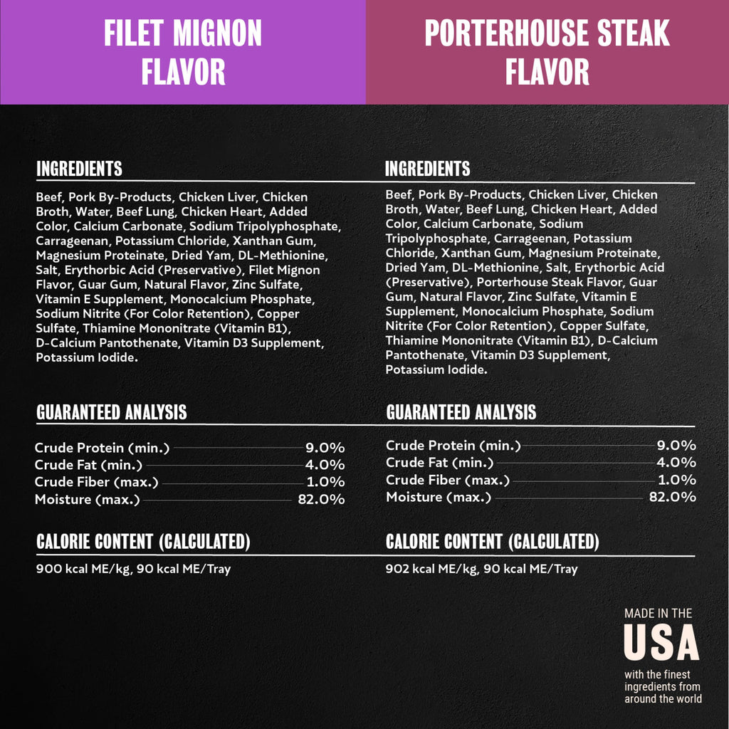 Steak Lovers Variety Pack Wet Dog Food 3.5 oz 36 Count F8325